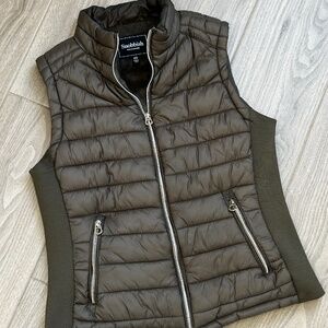 Snobbish Olive Green Puffer Vest, Women's Medium